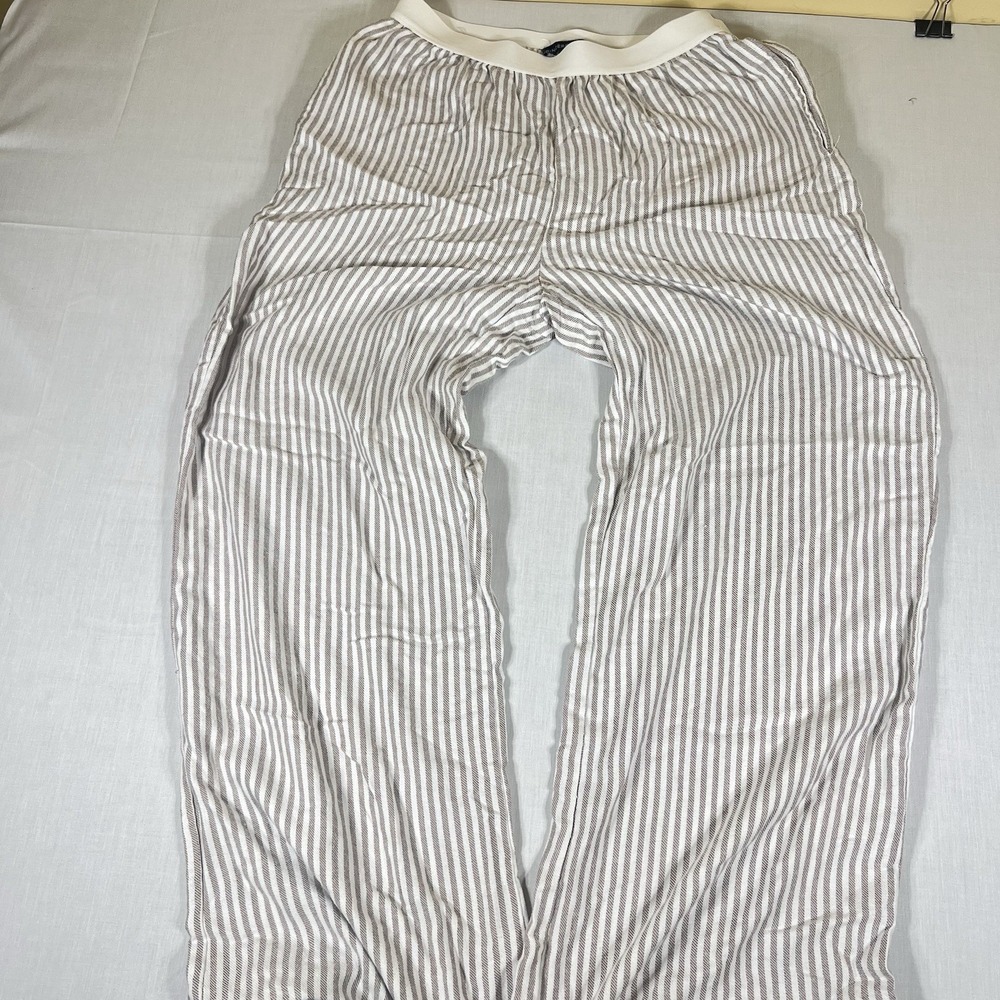 Sincerely Jules Womens Small Striped Wide Leg Pants Elastic Waist Lounge Boho